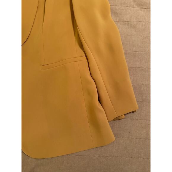 Diane von Furstenberg Cathy Crepe Blazer Size 12 Yellow NWT - Picture 8 of 10